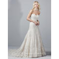 Overlace Wedding Dresses Applique Vintage Bridal Gowns with Buttons Back Bridal Dresses